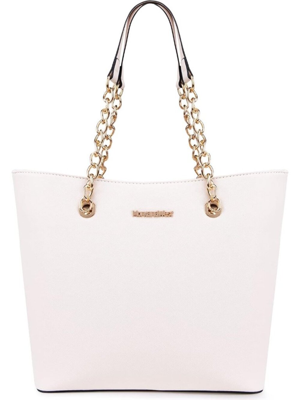 Women's Beige Vegan Leather Tote Satchel Handbag Top Handle Crossbody Bags